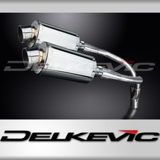 KIT SCARICO SILENZIATORE OVALE INOX HONDA CB900F HORNET 01-09 HI LEV 225mm