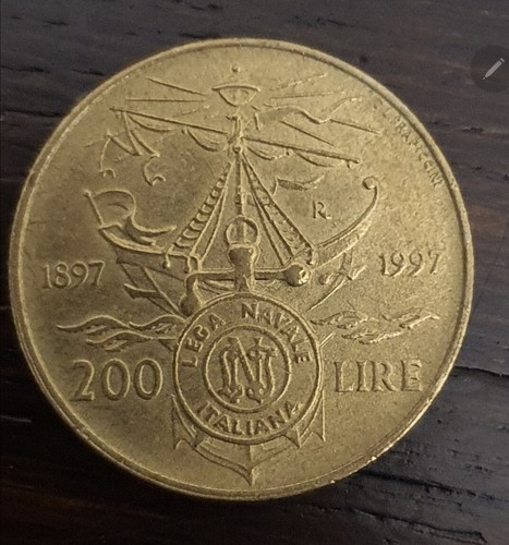 200 lire commemorativa 1997 - lire,
