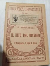 Libro Il Dito del Diavolo Bibl.Univ.n.307 (1920) Edizioni Sonzogno