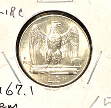 Italy 1929 5 lire KM 67.1 Gem