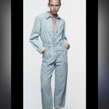 Tuta donna Zara blu chiaro