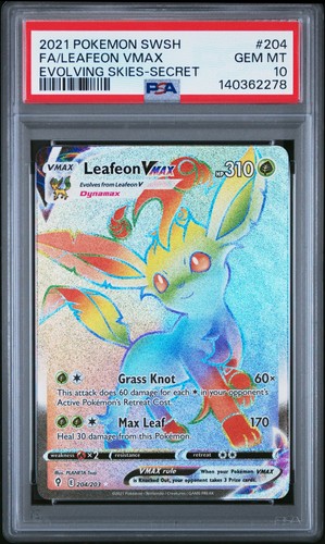 Psa leafeon vmax rainbow - leafeon,