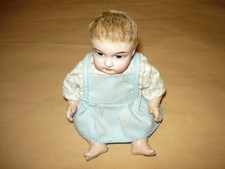 BAMBOLOTTO TESTA CERAMICA BISQUIT CORPO COMPOSIZIONE VINTAGE ANNI 20 cm. 18