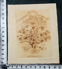 WUNDERKAMMER L EXLIBRIS 284 " ANVERSA 1955 " - * VIRGILIO TRAMONTIN * -C SIGNED
