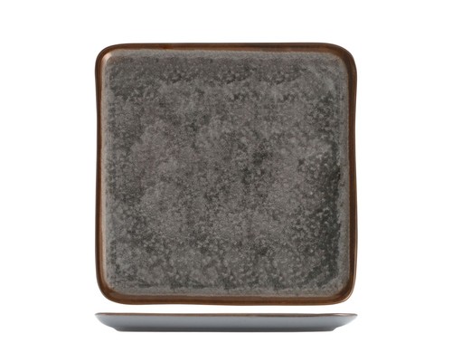 Piatto quadro stoneware - piatto, in