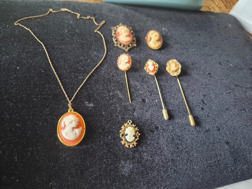 Lotto gioielli cammeo - cammeo, vintage