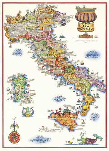 Mappa pittorica delle regioni - pittorica,
