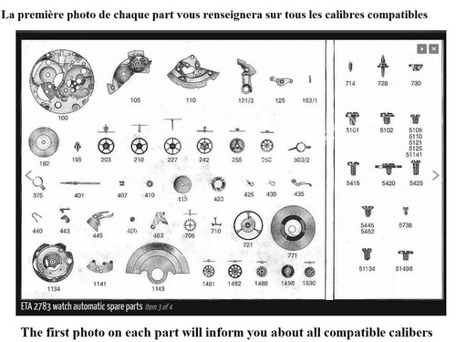 Pieces original parts eta - pieces,
