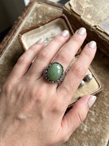 Anello giada stile vintage