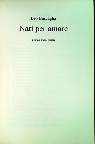 Nati per amare leo buscaglia - nati,
