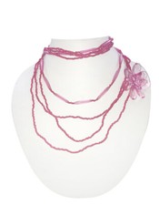 COLLANA LA VIE EN ROSE CON PERLINE ROSA 25