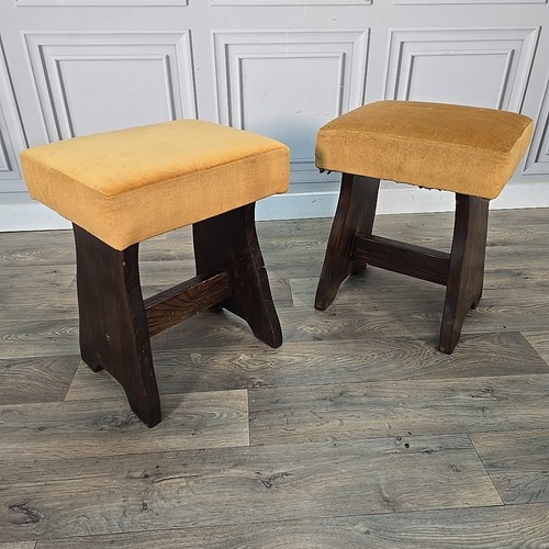 Coppia sgabelli vintage rovere