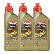 3 LITRI OLIO MOTORE CASTROL POWER 1 RACING 10W50 4T MOTO 100% SINTETICO JASO MA2