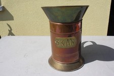 Antico secchio decorativo in rame e ottone 3KAN