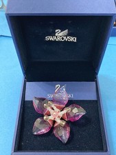 Swarovski Spilla fiore orchidea con scatola.