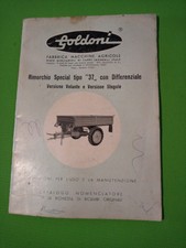 GOLDONI  ISTRUZIONI PER RIMORCHIO SPECIAL TIPO 37 CON DIFFERENZIALE 1969