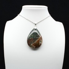 Pendentif goutte en jaspe