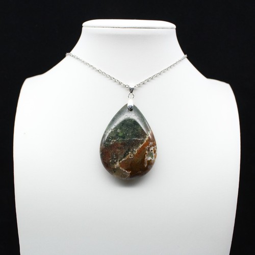 Pendentif goutte jaspe - en,