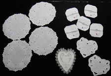 Lotto 12pz Sottobicchieri Madeira Ricami Vintage Misti + Tasca Cuore Italiano