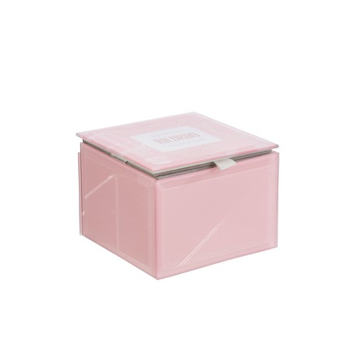 Scatola vetro rosa con shopper - scatola,