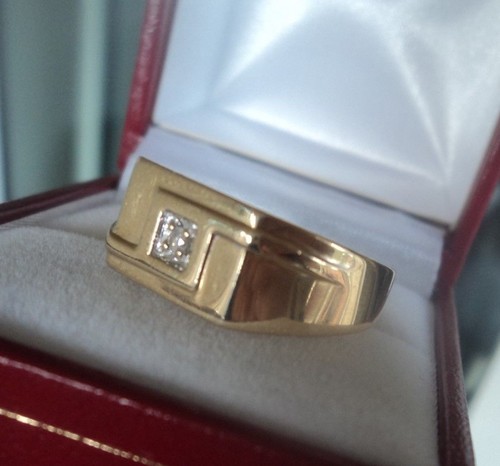 Oro diamante anello sigillo - diamante,