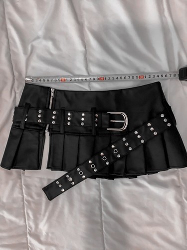 Punk pleated leather - pleated,