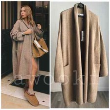 ZARA KNIT COAT OVERSIZED NEW S