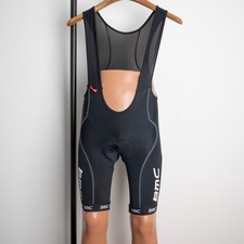 Pantaloncini BMC Swiss Team Uomo Nero Bavaglino Taglia S - Tuta Traspirante Race-fit