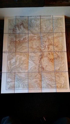 1926 antica mappa pieghevole - mappa,