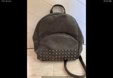 Zaino donna Borsa zainetto eco pelle zip borchie Casual comodo novità  9816