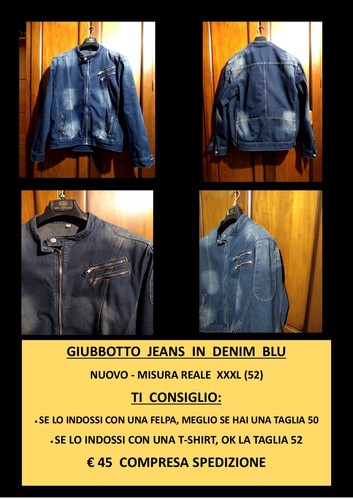 Giubbotto jeans denim nuovo - jeans,