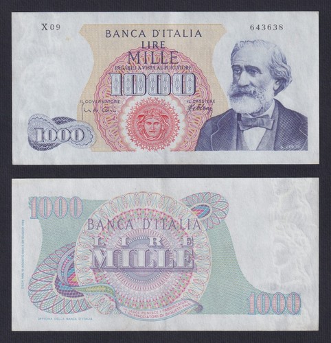 Banconota italia 1000 lire - italia,