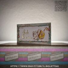 10 BIGLIETTINI BOMBONIERE - CRESIMA - STAMPA OMAGGIO (C731)