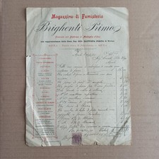 1905 Magazzino Si Fumisteria Brighenti Primo Aquila Fattura L003