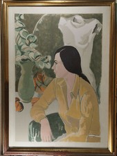 Francesco Menzio - Litografia di Modella a 16/18 colori