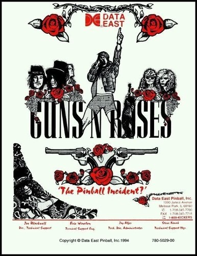 Guns roses flipper manuale - guns,