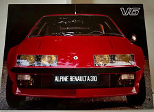 Renault Alpine A310 V6 depliant brochure circa 1977 23x31 cm originale 2S tedesco