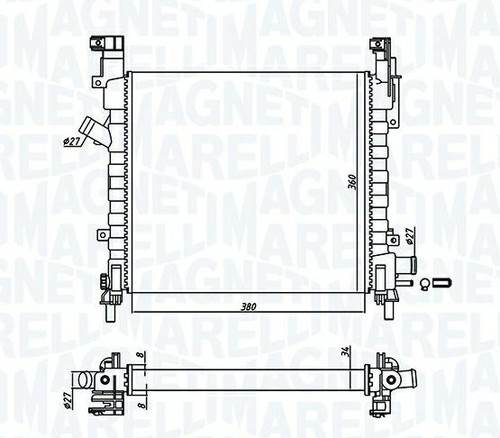 Radiatore ford 3 i - ka, 1