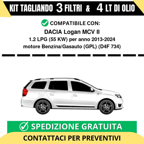 Tagliando per dacia - per, mcv