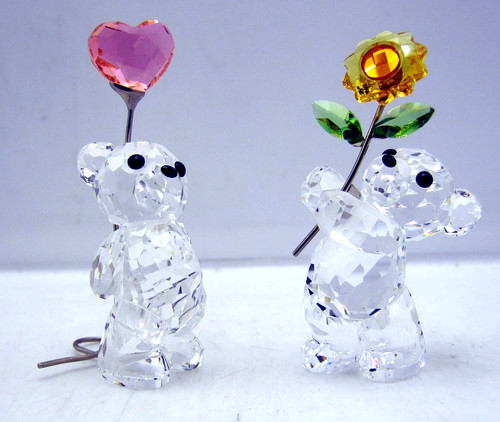 Swarovski orsetto con fiore - swarovski,