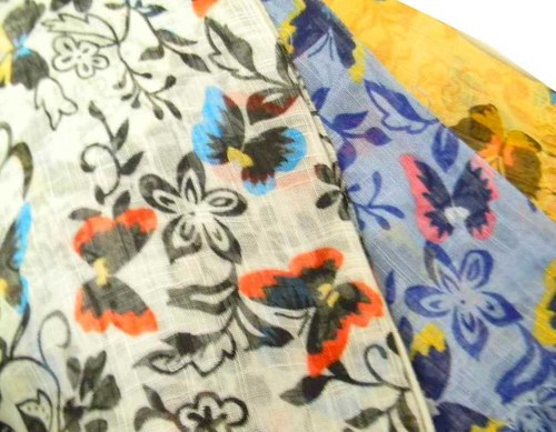 Stola fiori farfalle - stola,