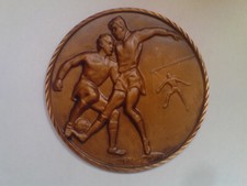 TARGA SPORTIVA CALCIO IN BRONZO TROPHY SOCCER 