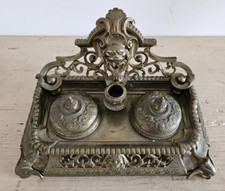 Calamaio in bronzo e vetro della I° metà del XIX° secolo