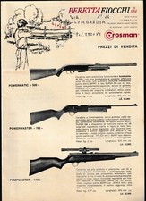 Depliant Beretta-Fiocchi Listino Crosman - Armi ad Aria Compressa e CO2 1971 