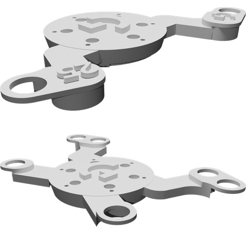 Adattatore volante piastra - volante, per
