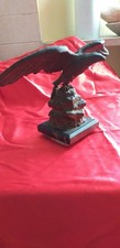 Aquila in bronzo su base in marmo nera