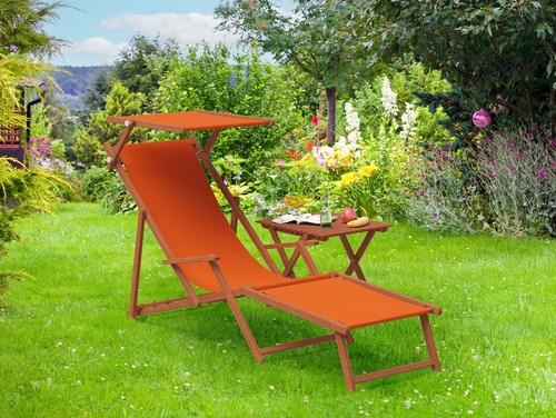 Sedia sdraio legno con - legno,