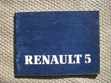 LIBRETTO MANUALE USO MANUTENZIONE RENAULT 5 1988 NOTICE ENTRETIEN