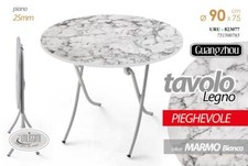 TAVOLO PIEGHEVOLE TAVOLINO SALVASPAZIO CAMERA SCRIVANIA COLOR MARMO 90*h75 cm B
