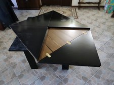 Tavolo Franco Lago "Loto" Design Italiano Allungabile Anni '70 Petali Legno